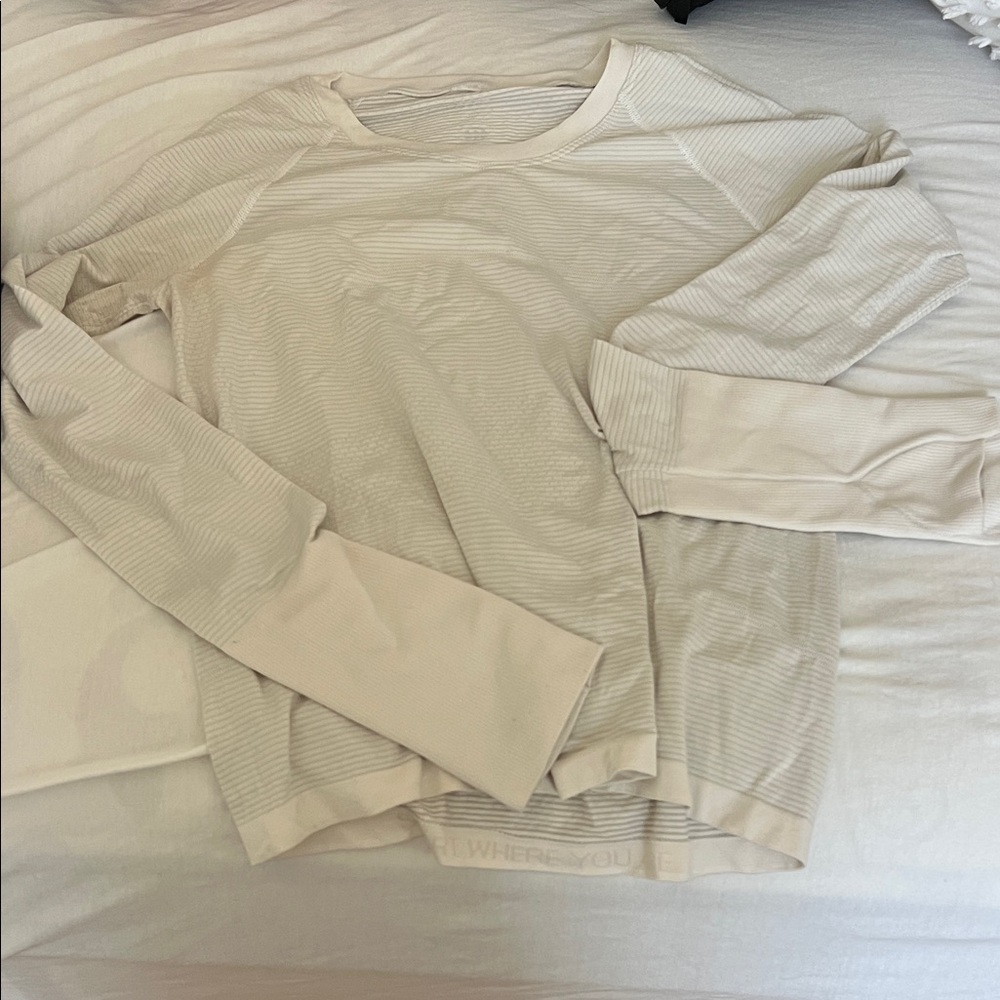 lululemon athletica white Long Sleeve Top